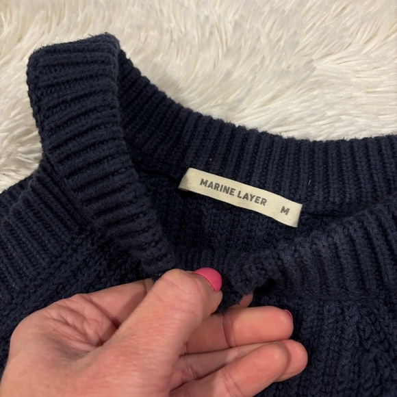 Marine Layer Vista Sweater Tank - Mood Indigo Sleeveless Woman’s Size Medium - Picture 9 of 14